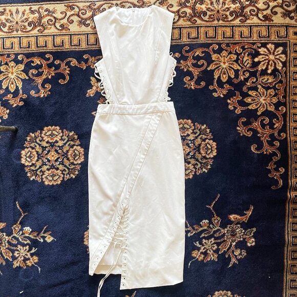Mason Dresses & Skirts - Mason White Lace-Up Sleeveless Dress Size 2